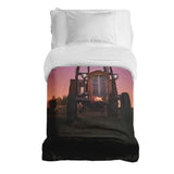 Manta terapéutica original - Funda de algodón lila con tractor