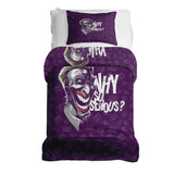 Set de ropa de cama con manta terapéutica lila Why So Serious?