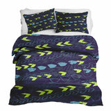 Juego de ropa de cama con manta terapéutica azul oscuro con flechas