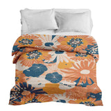 Manta terapéutica original - Funda de algodón con flores de gerbera