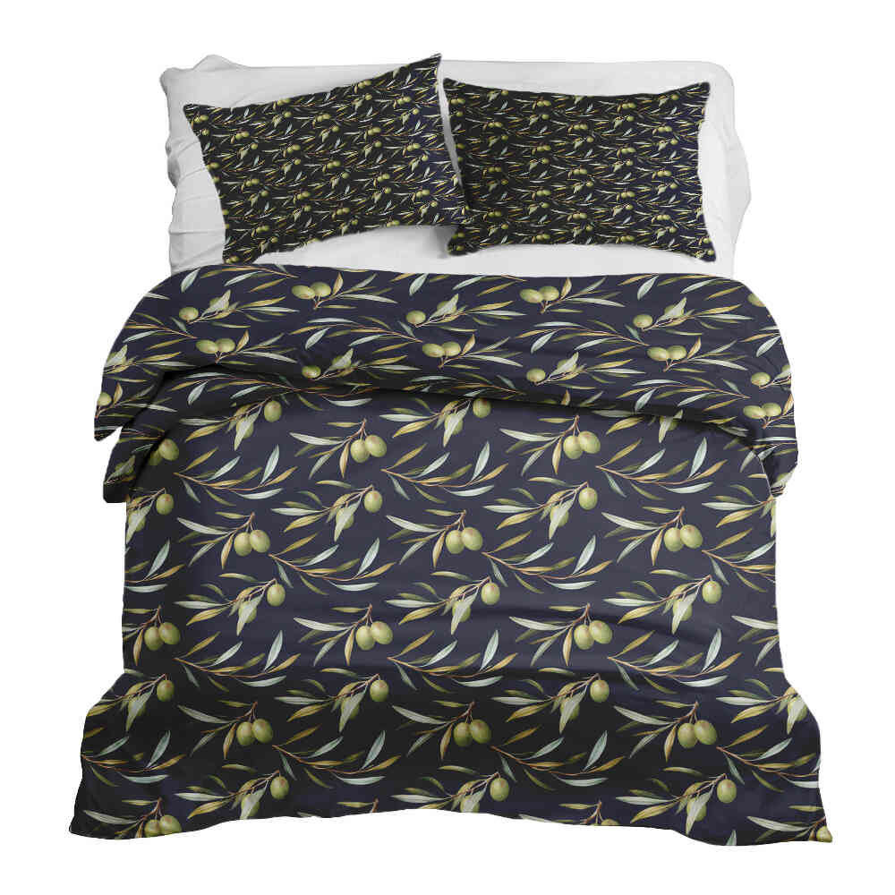 Set de ropa de cama con manta terapéutica de olivo