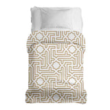 Manta terapéutica original - Funda de algodón beige con formas