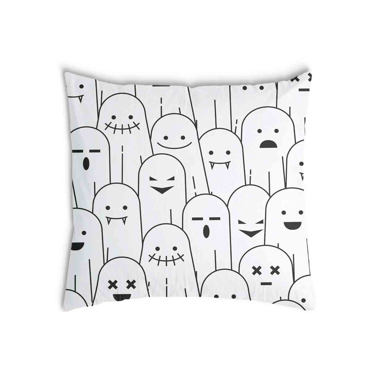 Almohada de salud blanca con fantasmas divertidos