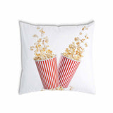 Almohada de salud blanca con palomitas de maíz