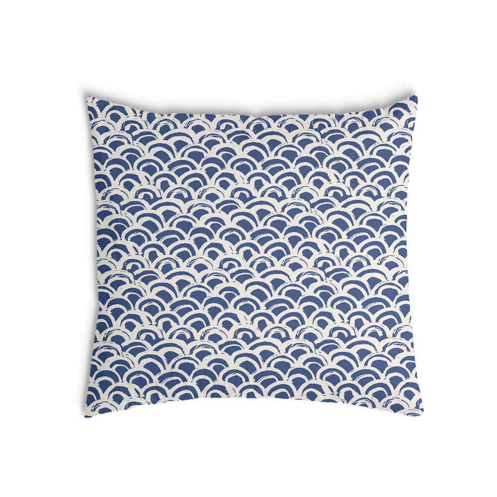 Almohada de salud con patrón de ondas azules