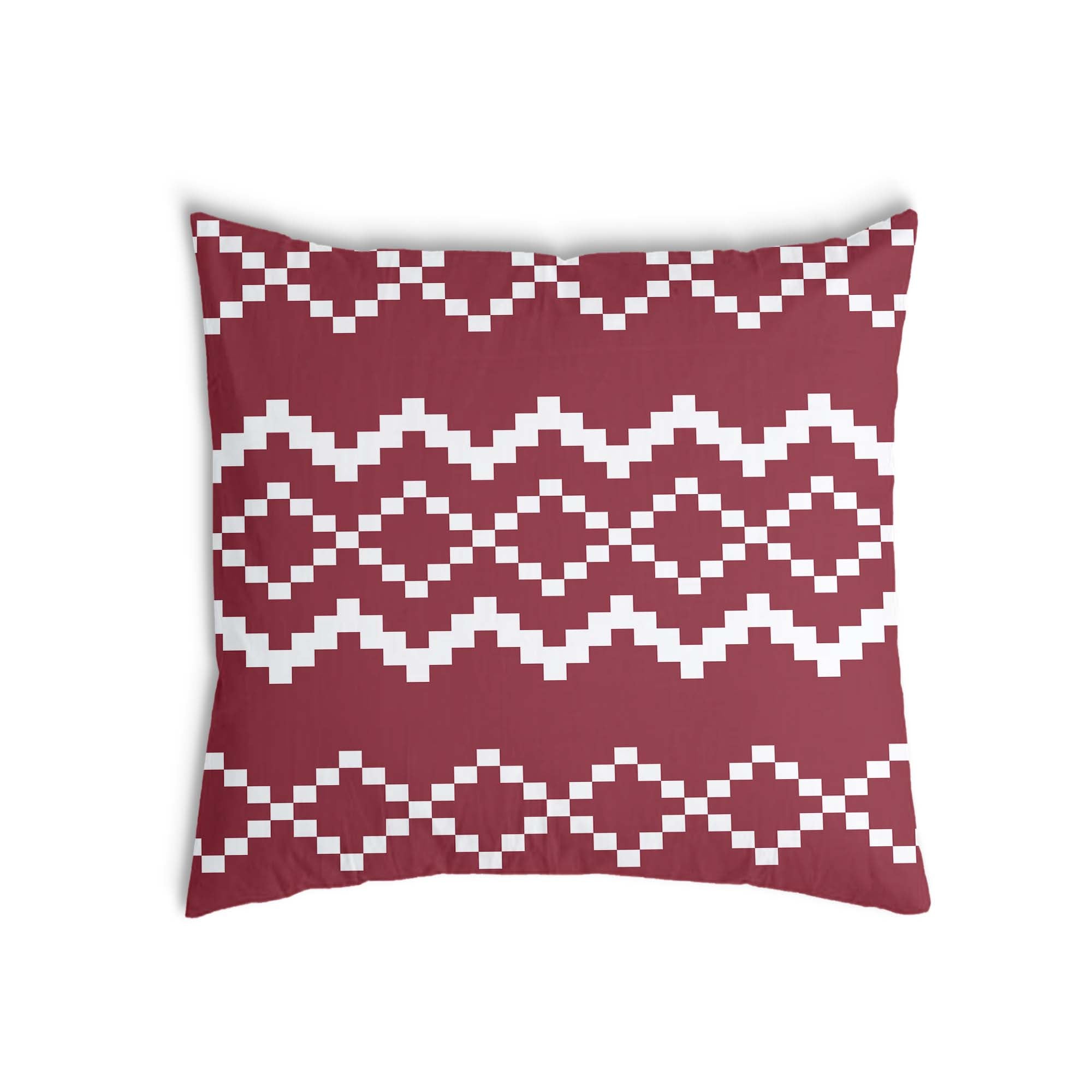 Almohada de salud con patrón navideño rojo