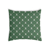 Almohada de salud verde con abetos