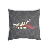 Almohada de salud gris con telaraña