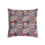 Almohada de salud roja con cómic