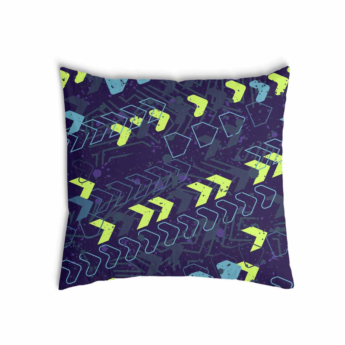 Almohada de salud azul oscuro con flechas