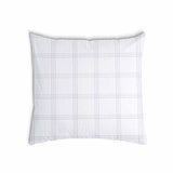 Almohada de salud blanca con rayas moradas