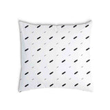 Almohada de salud blanca con líneas cortas