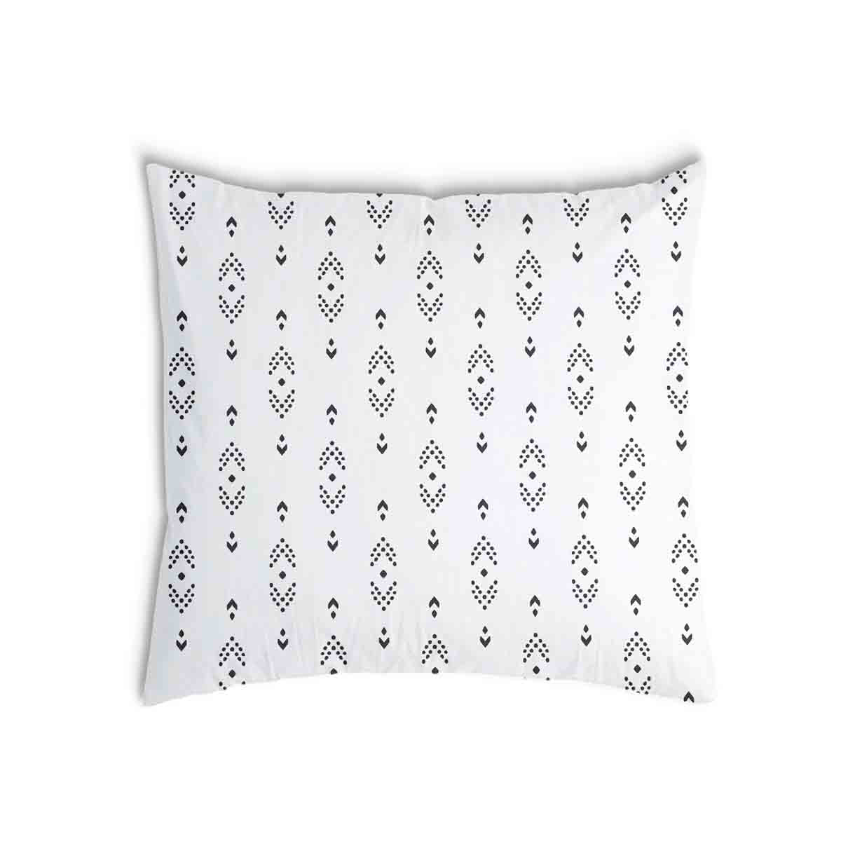 Almohada de salud blanca con patrón de flechas negras