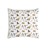 Almohada de salud blanca con búhos