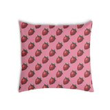 Almohada de salud rosa con fresas