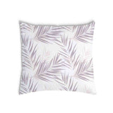 Almohada de salud blanca con hojas moradas