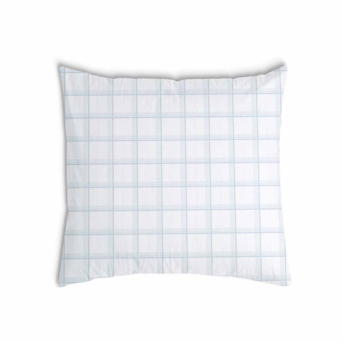 Almohada de salud blanca azul a cuadros