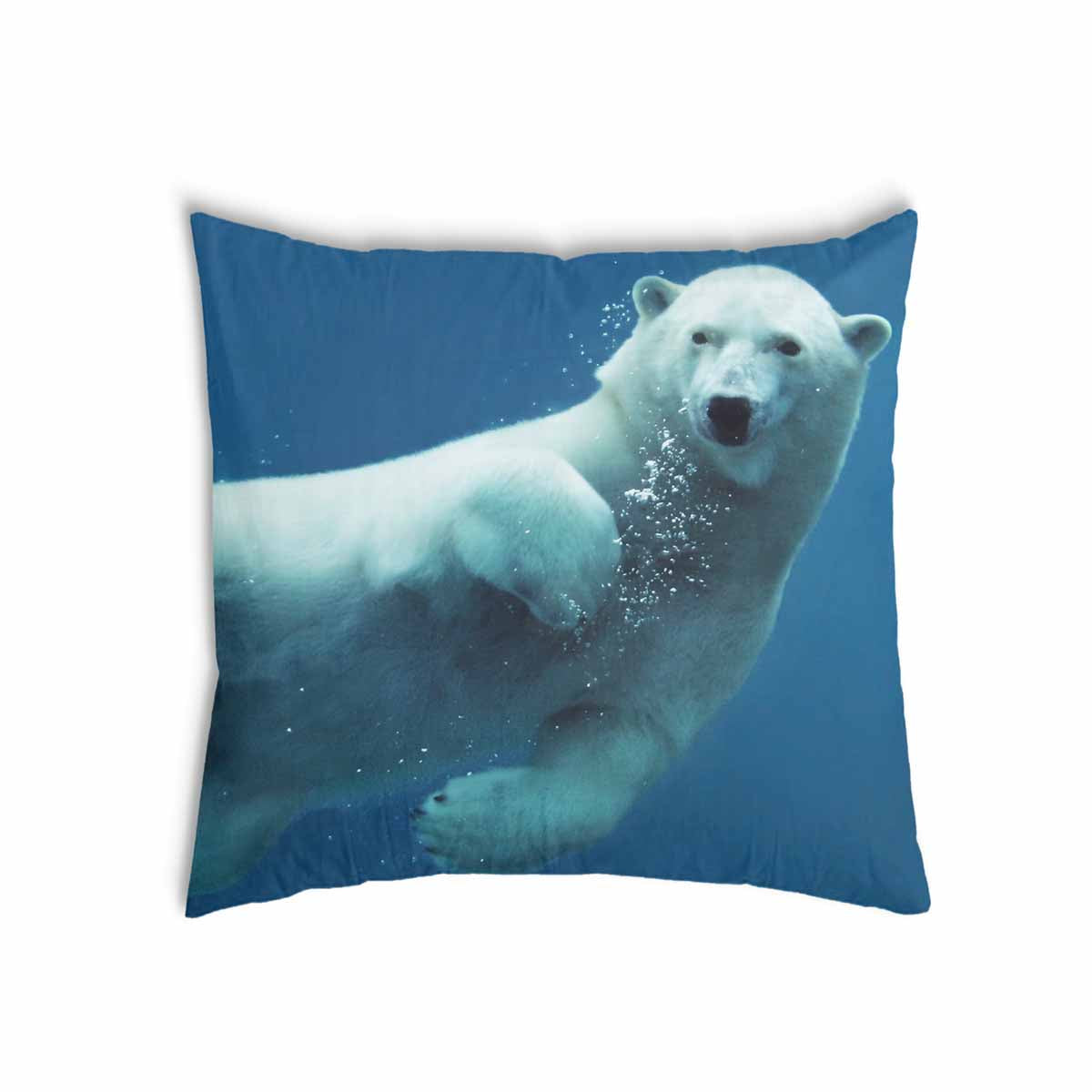 Almohada de salud azul con oso polar