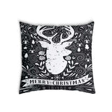 Almohada de salud negra Feliz Navidad