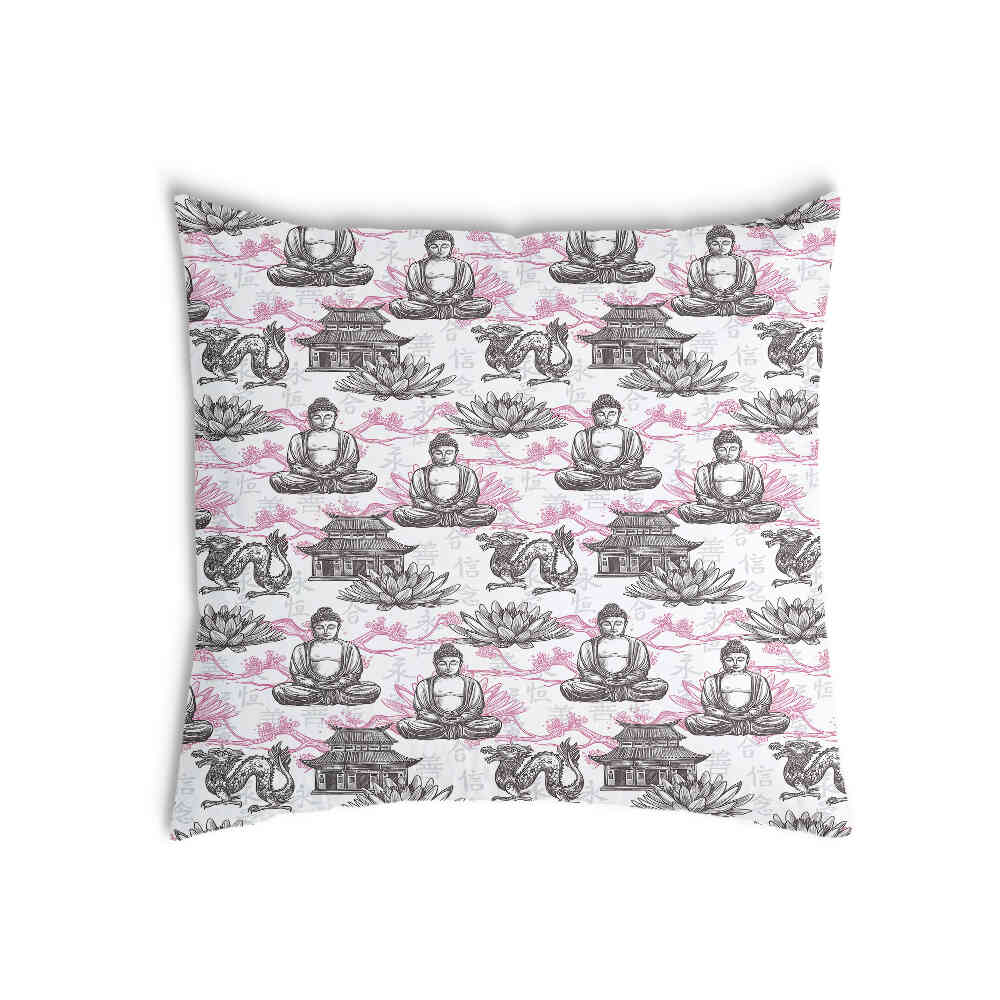 Almohada de salud con Buda rosa