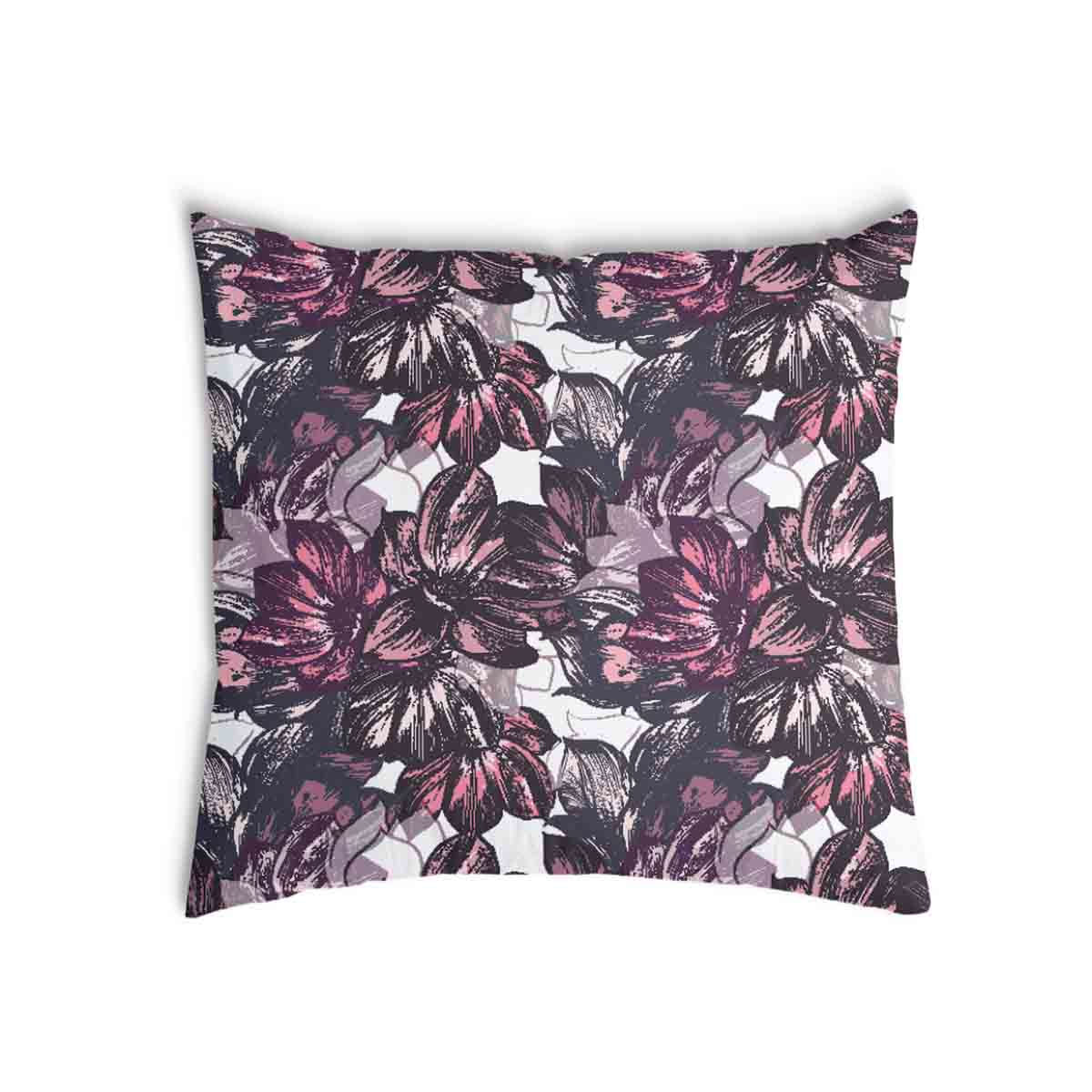 Almohada de salud con mar de flores moradas
