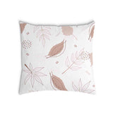 Almohada de salud rosa con hojas