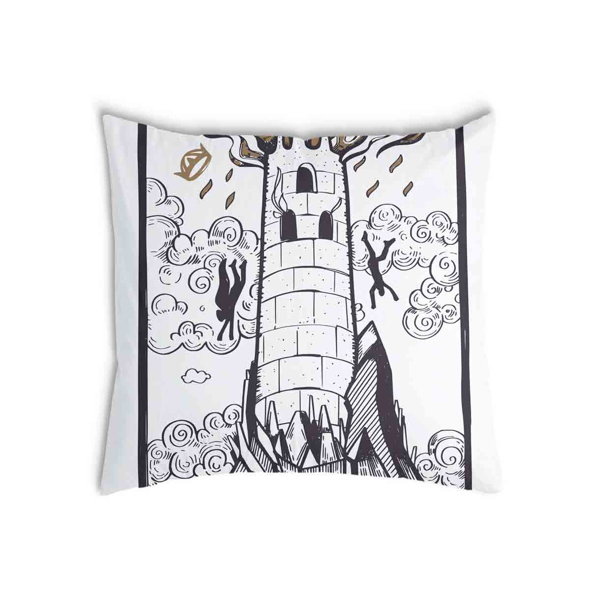 Almohada de salud blanca con torre