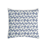 Almohada de salud azul con ondas blancas