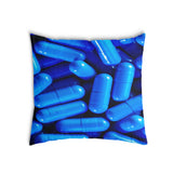 Almohada de salud azul tabletas