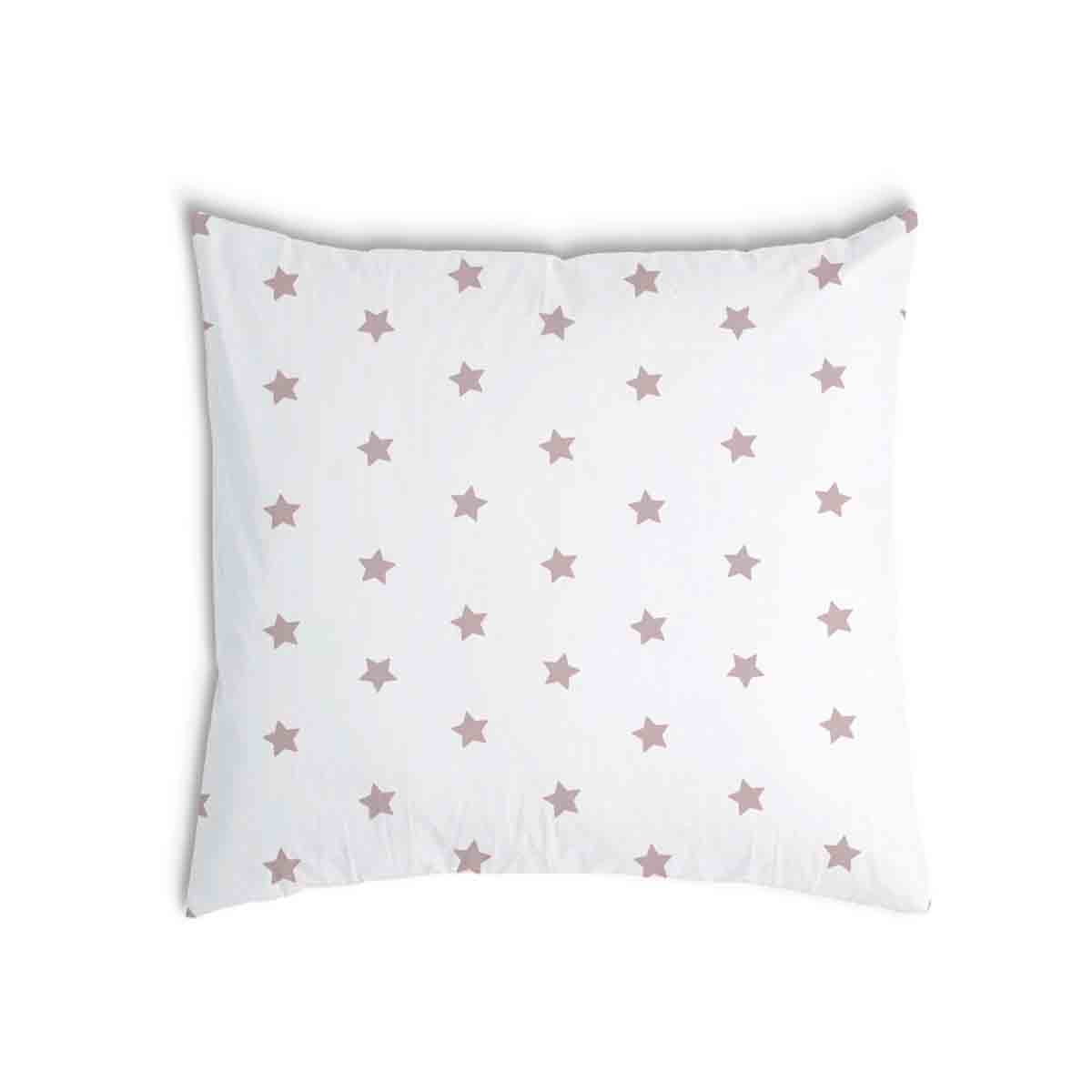 Almohada de salud blanca con estrellas rosas