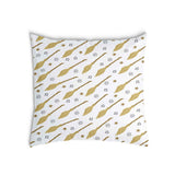Almohada de salud blanca con la escoba de Harry
