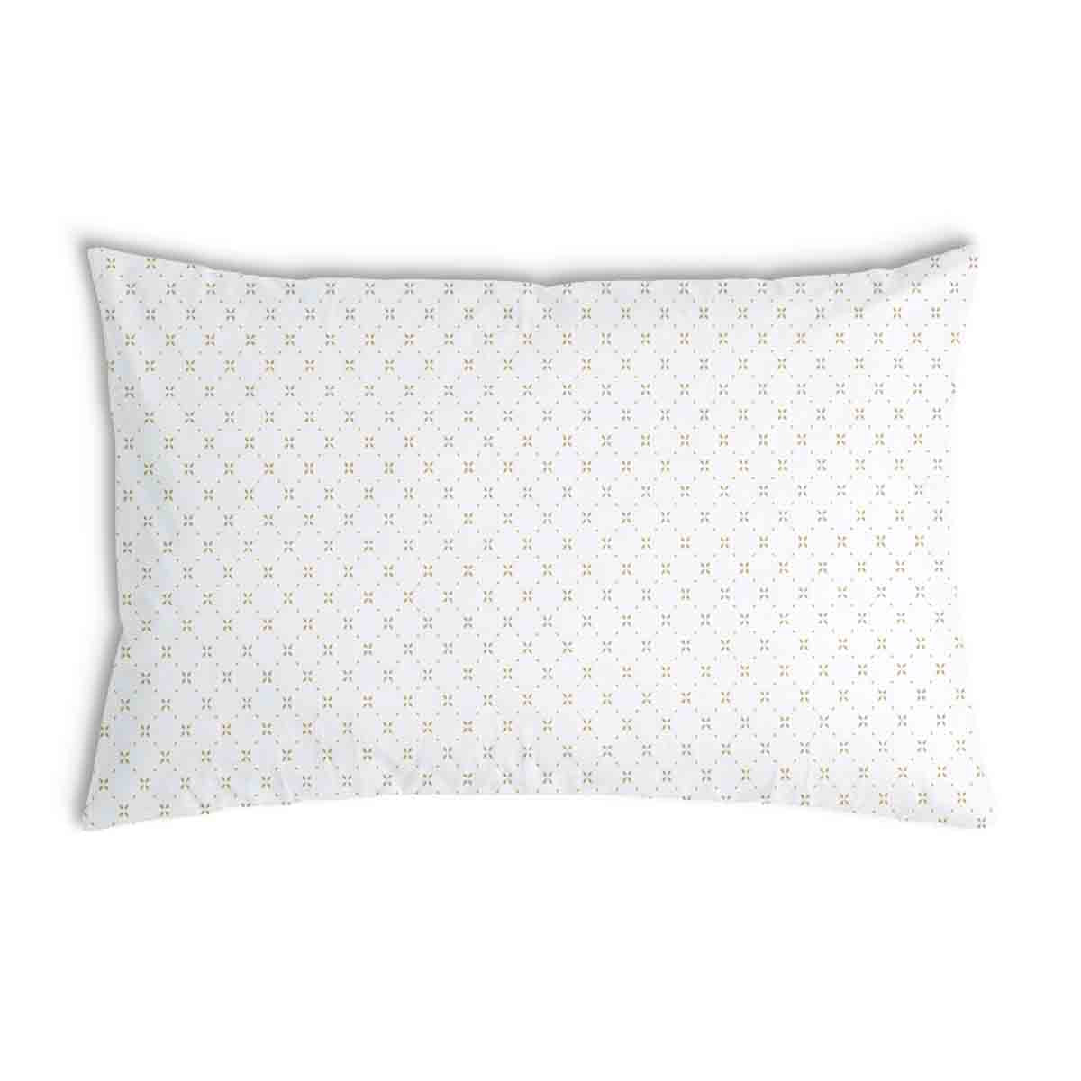 Almohada de salud blanca con estampado de flores