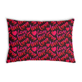 Almohada de salud negra con inscripción Love