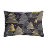 Almohada de salud con árboles de abeto dorados