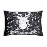 Almohada de salud negra Feliz Navidad