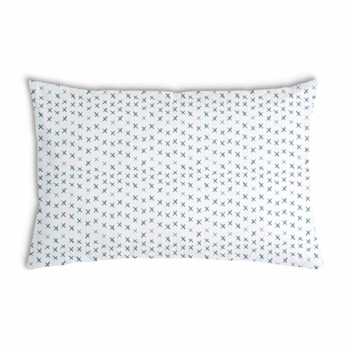Almohada de salud blanca con cruces verdes