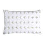 Almohada de salud blanca con círculos verdes