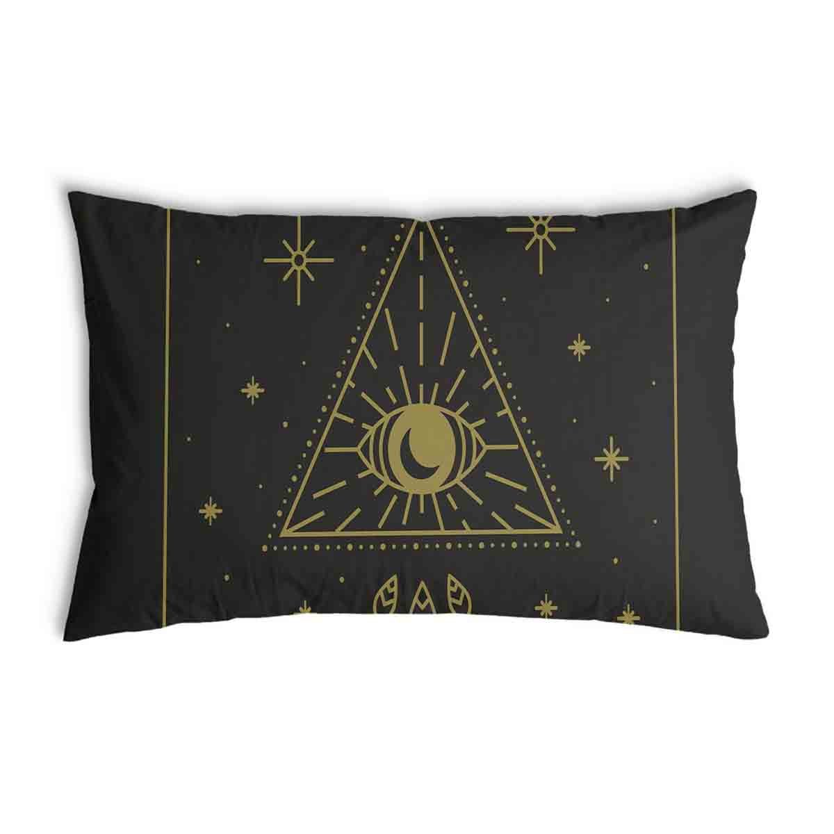 Almohada de salud negra sol y cosmos