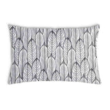 Almohada de salud gris con hojas de arce