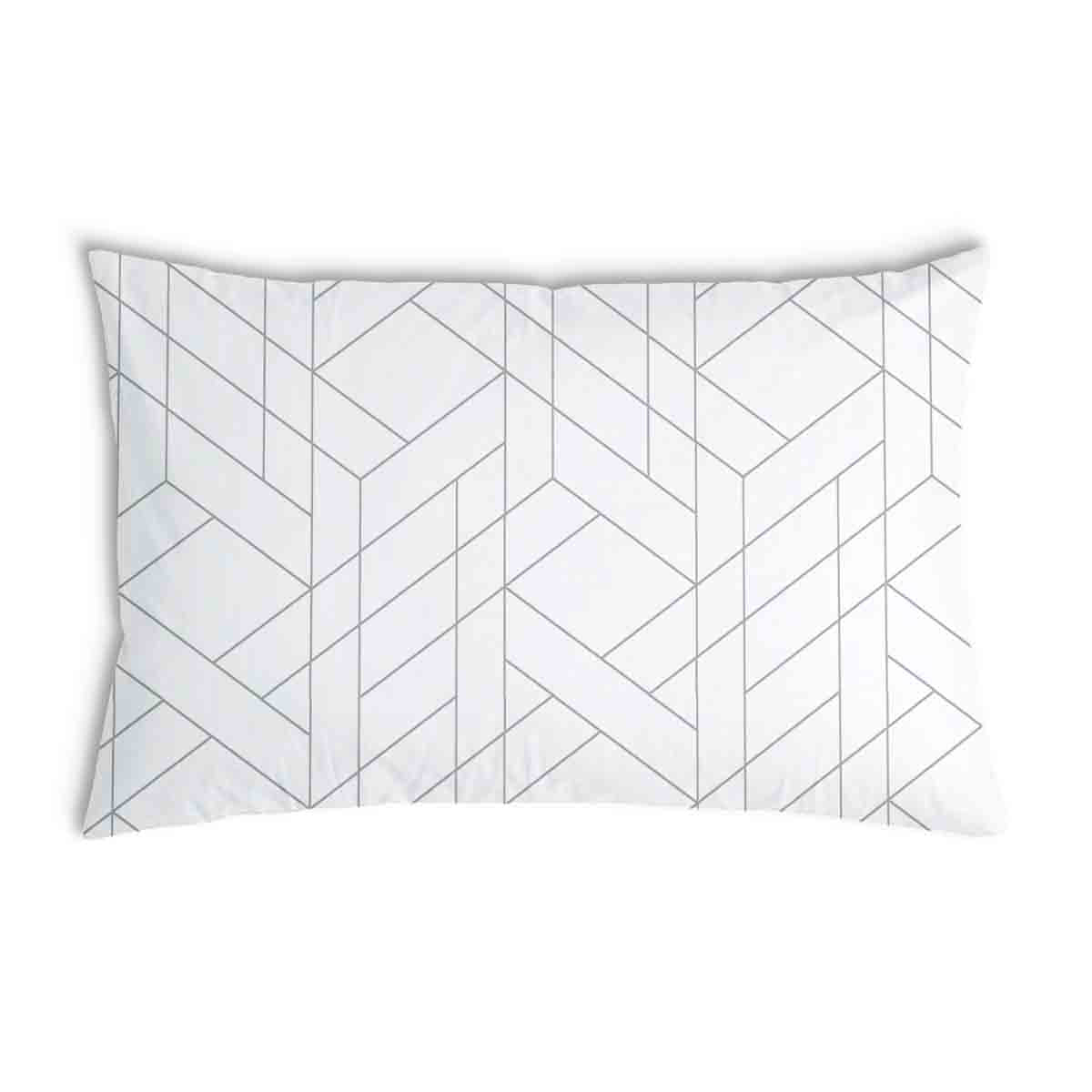 Almohada de salud blanca con patrón geométrico