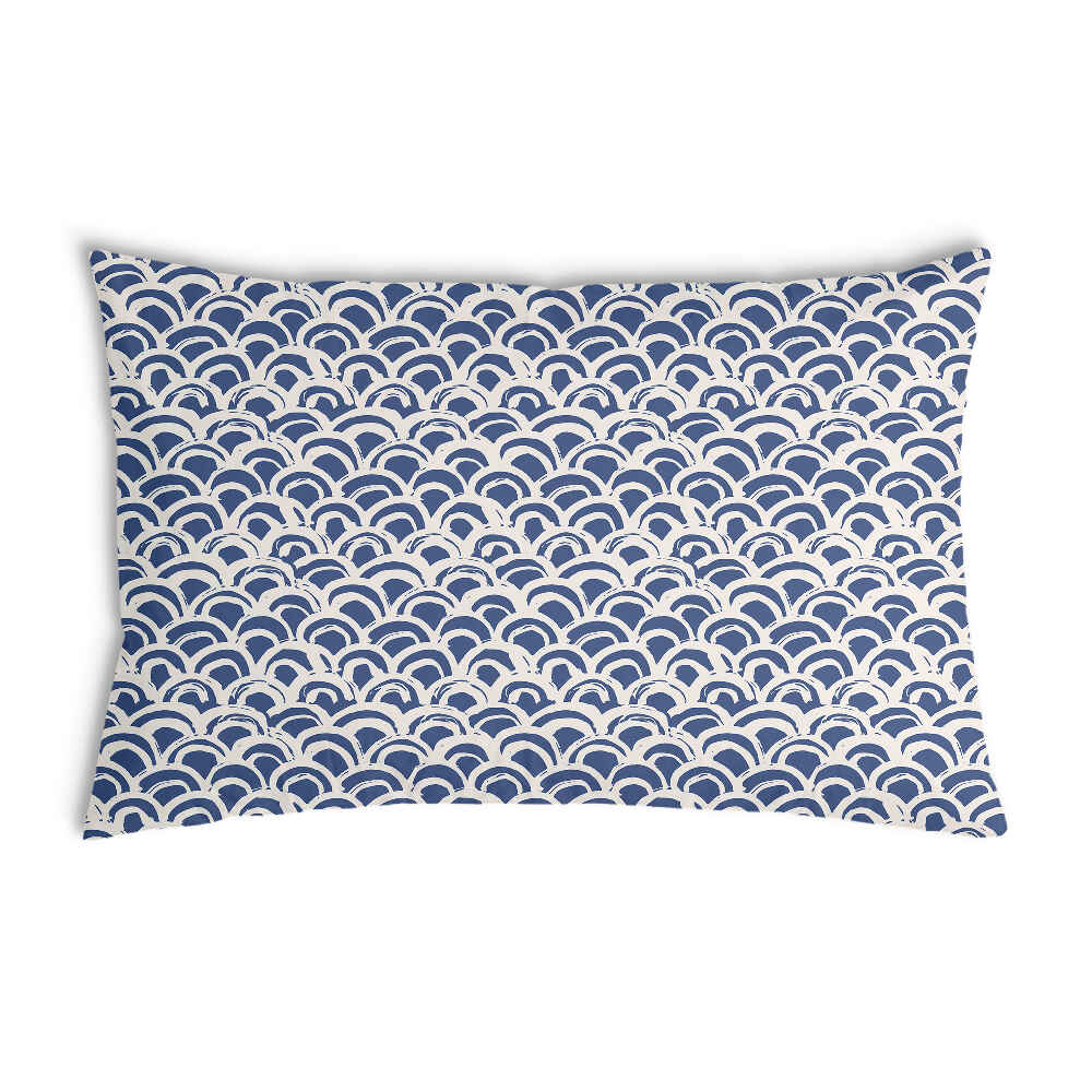 Almohada de salud con patrón de ondas azules
