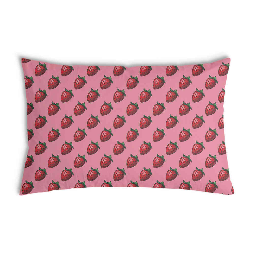 Almohada de salud rosa con fresas