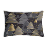 Almohada de salud con árboles de abeto dorados