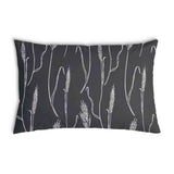 Almohada de salud gris oscuro con ramas blancas