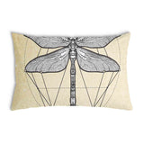 Almohada de salud amarilla con libélula