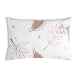 Almohada de salud rosa con hojas