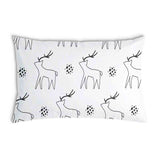 Almohada de salud blanca con ciervo