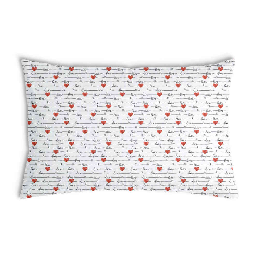 Almohada de salud blanca con inscripción Love