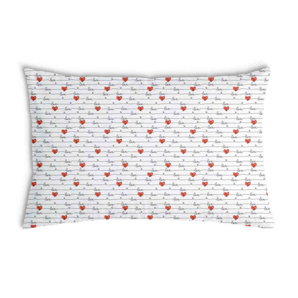 Almohada de salud blanca con inscripción Love