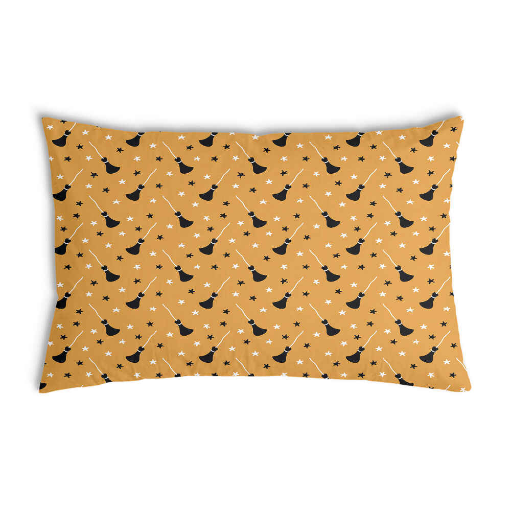 Almohada de salud naranja con escoba de Potter